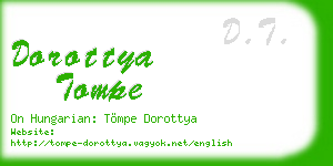 dorottya tompe business card